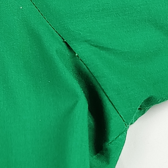 H bar C USA Made CALIFORNIA RANCHWEAR vintage GREEN white PEARL buttons 16.5/34 - Picture 13 of 16